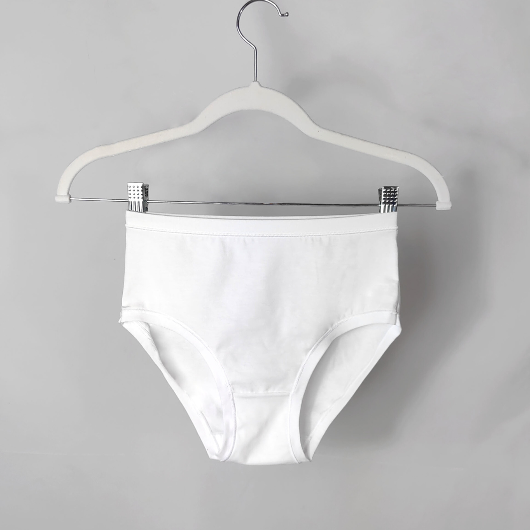 white cotton underwear full coverage
